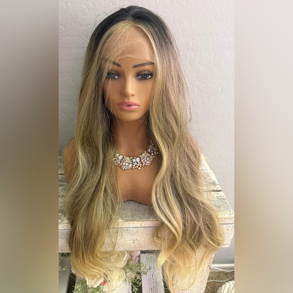 Wigs by Robin- Taylor- Elegant Blonde Wig with Natural Highlights